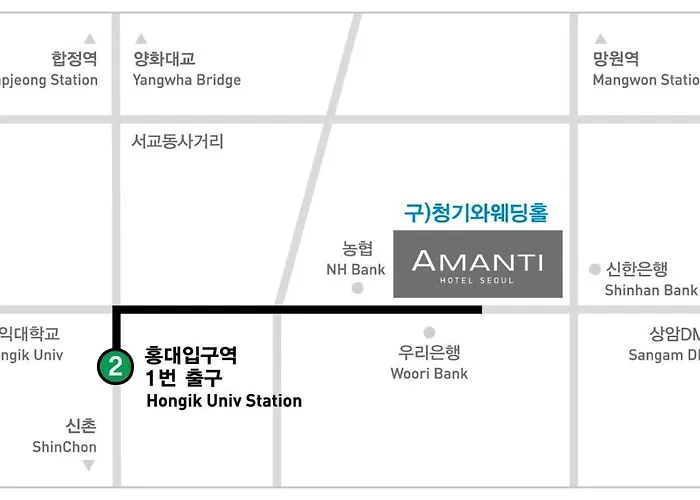 首爾弘大 雅曼蒂酒店 酒店 4*